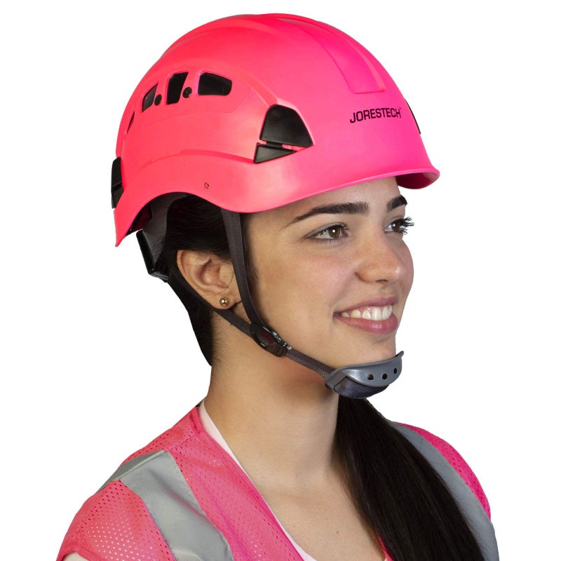 JORESTECH Safety Hard Hat Pink ABS Work-at-Height and Rescue Slotted Ventilated Helmet with 6-Point Ratchet Suspension ANSI Z89.1-14 Certified for Work, Home, and General Headwear Protection HHAT-04 - Image 1